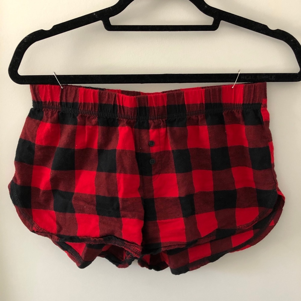 Flannel Pajama Shorts